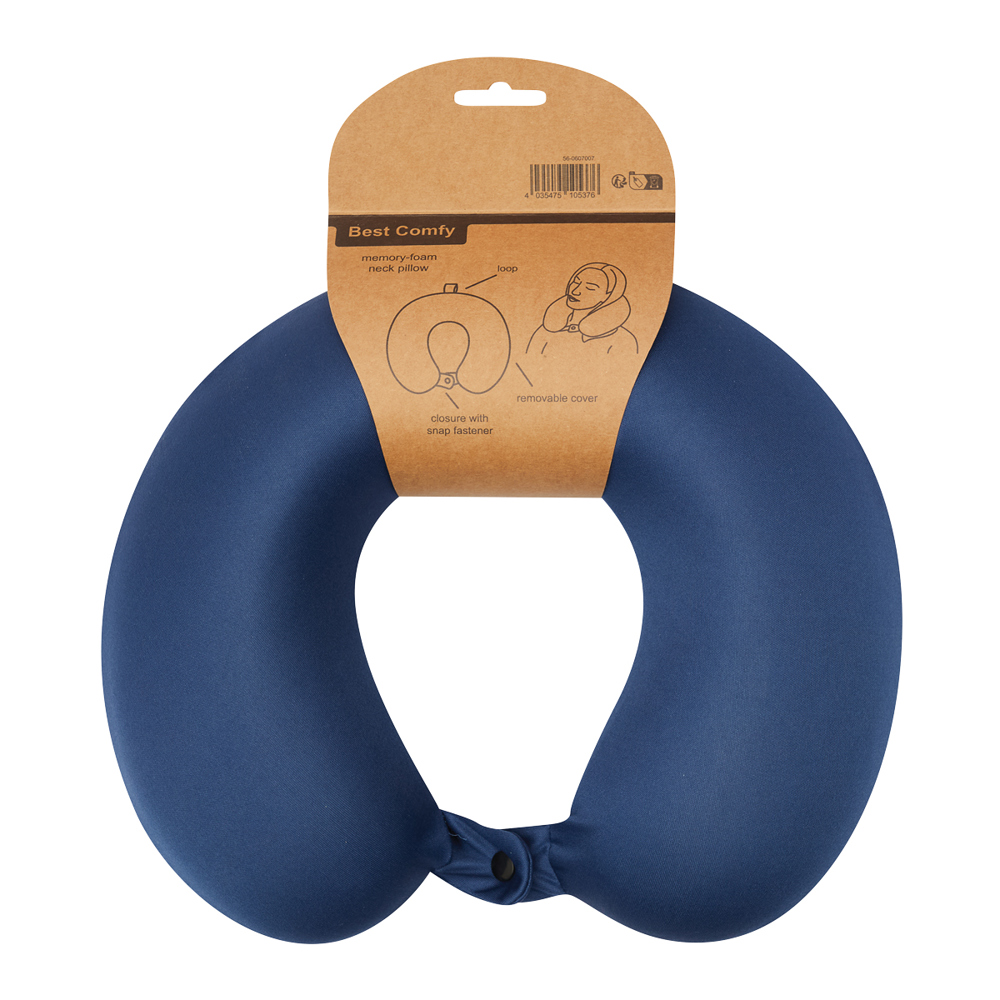 Nackenkissen Memory-Foam blau