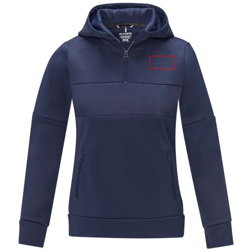 Sweat à capuche anorak à demi zip Sayan pour femme Marine