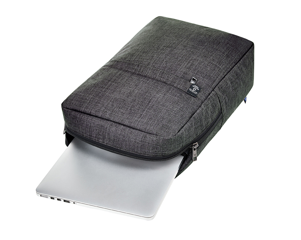 Notebook-Rucksack EUROPE Gris mélangé