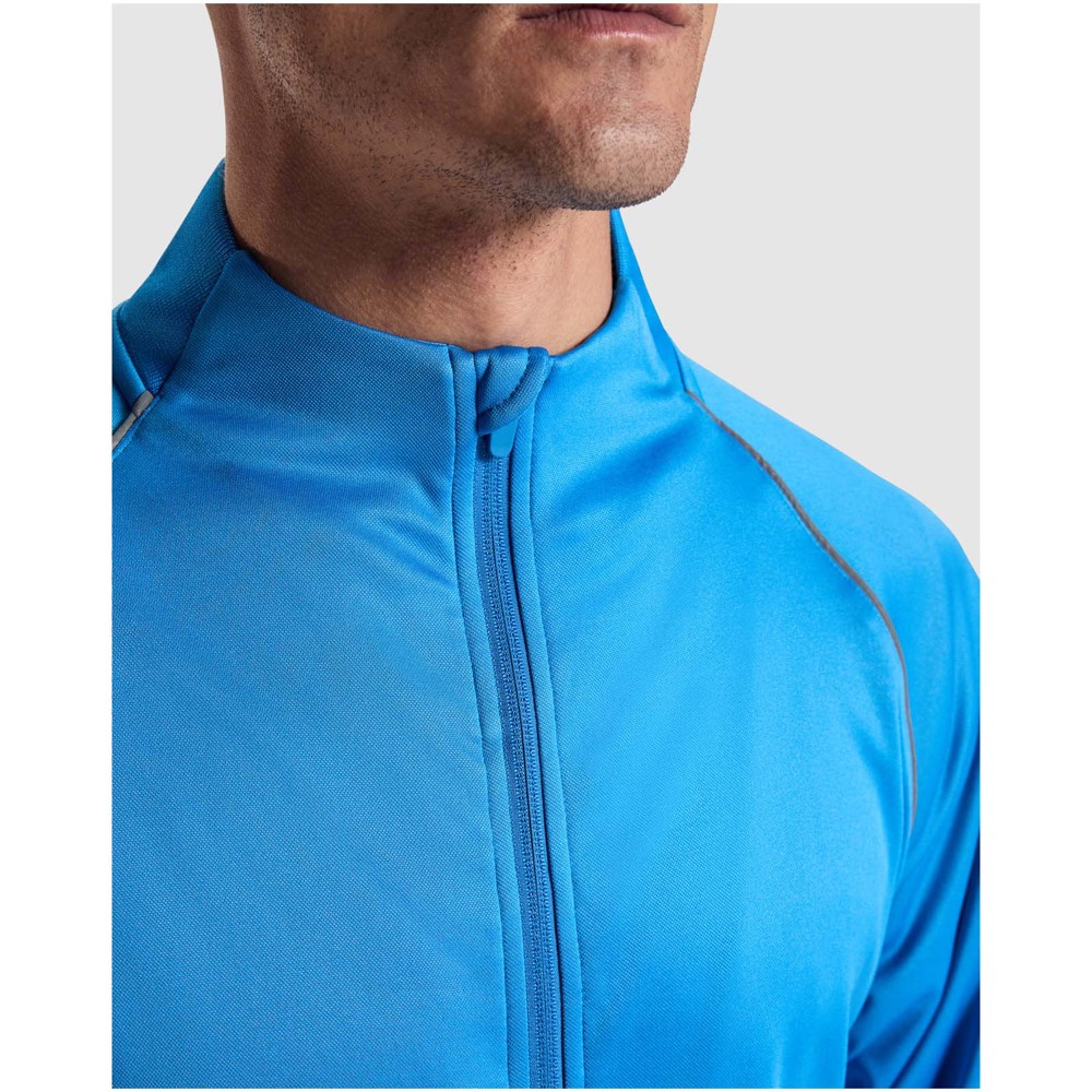 Valier Herren Sweatshirt mit durchgehendem Reissverschluss Fluor-Türkis