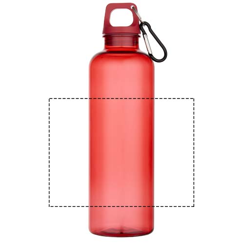 Bouteille d’eau Oregon de 750 ml en plastique recyclé certifié RCS avec mousqueton rouge