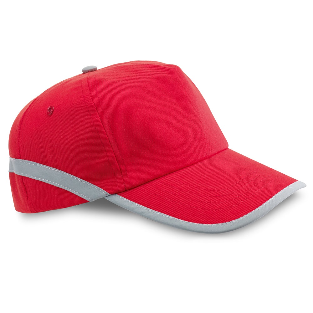 JONES Kappe aus Polyester (160 g/m²) mit Reflektorelementen rot