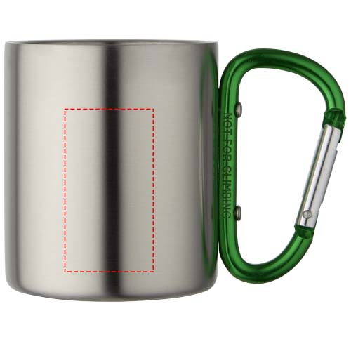 Mug isolant Alpes avec mousqueton 200ml Vert