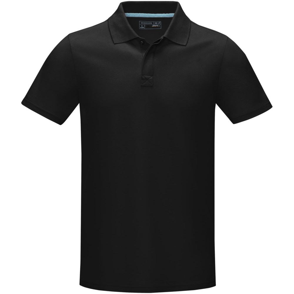 Graphite Poloshirt aus Bio-Baumwolle für Herren Schwarz