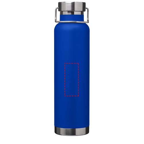 Bouteille avec isolation sous vide Astra de 650 ml en cuivre et acier inoxydable recyclé certifié RCS Bleu royal
