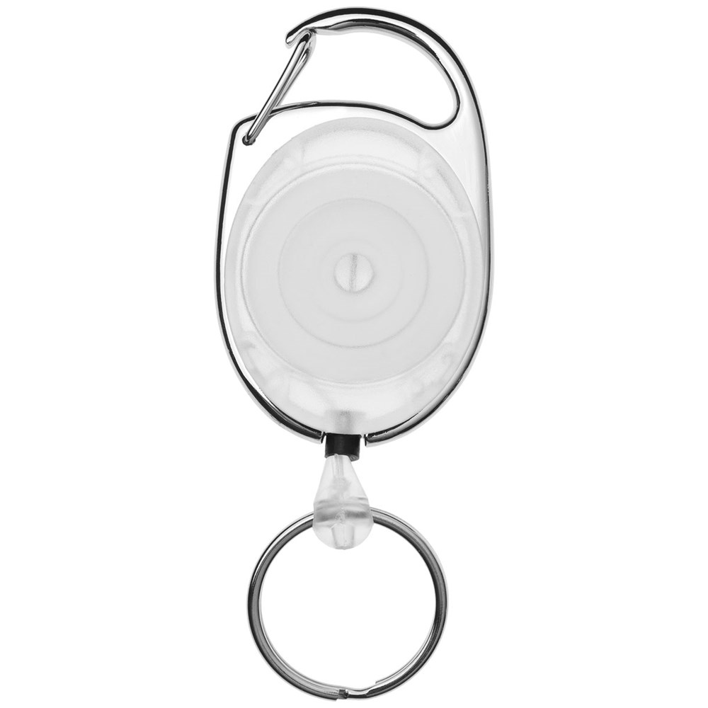 Schlüsselkette Rollerklipp weiss transparent