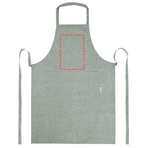Tablier Pheebs en coton recyclé de 200 g/m² Vert bruyère