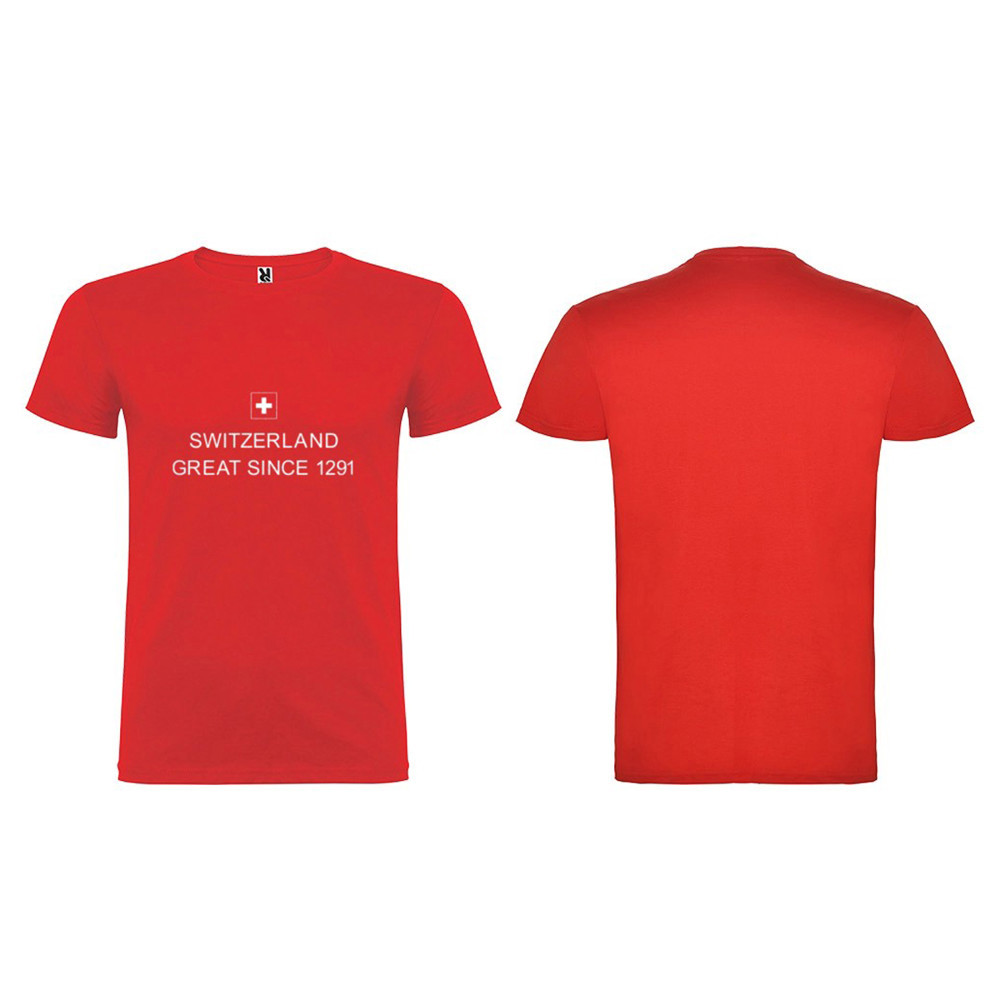 T-Shirt Unisex Roly SWITZERLAND GREAT SINCE 1291