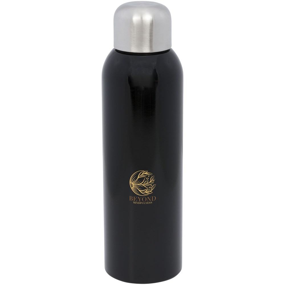 Bouteille d'eau Guzzle de 820 ml en acier inoxydable certifié RCS Noir