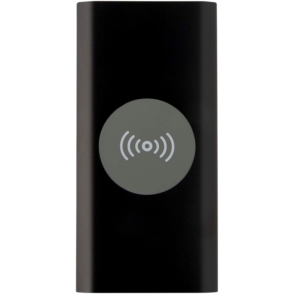 Juice 8000 mAh Typ-C kabellose Powerbank aus recyceltem Aluminium schwarz