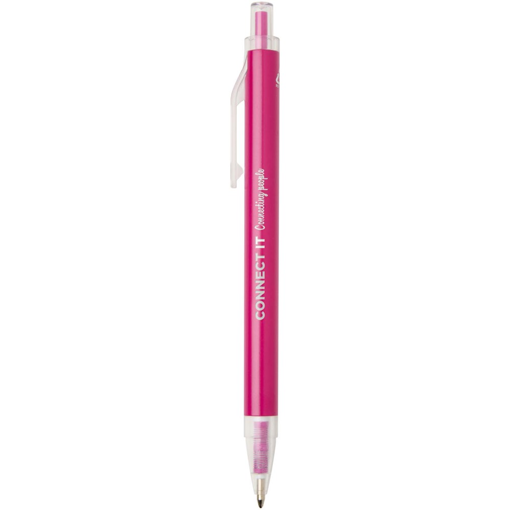 Stylo à bille Spectrum en aluminium recyclé (encre bleue) rose