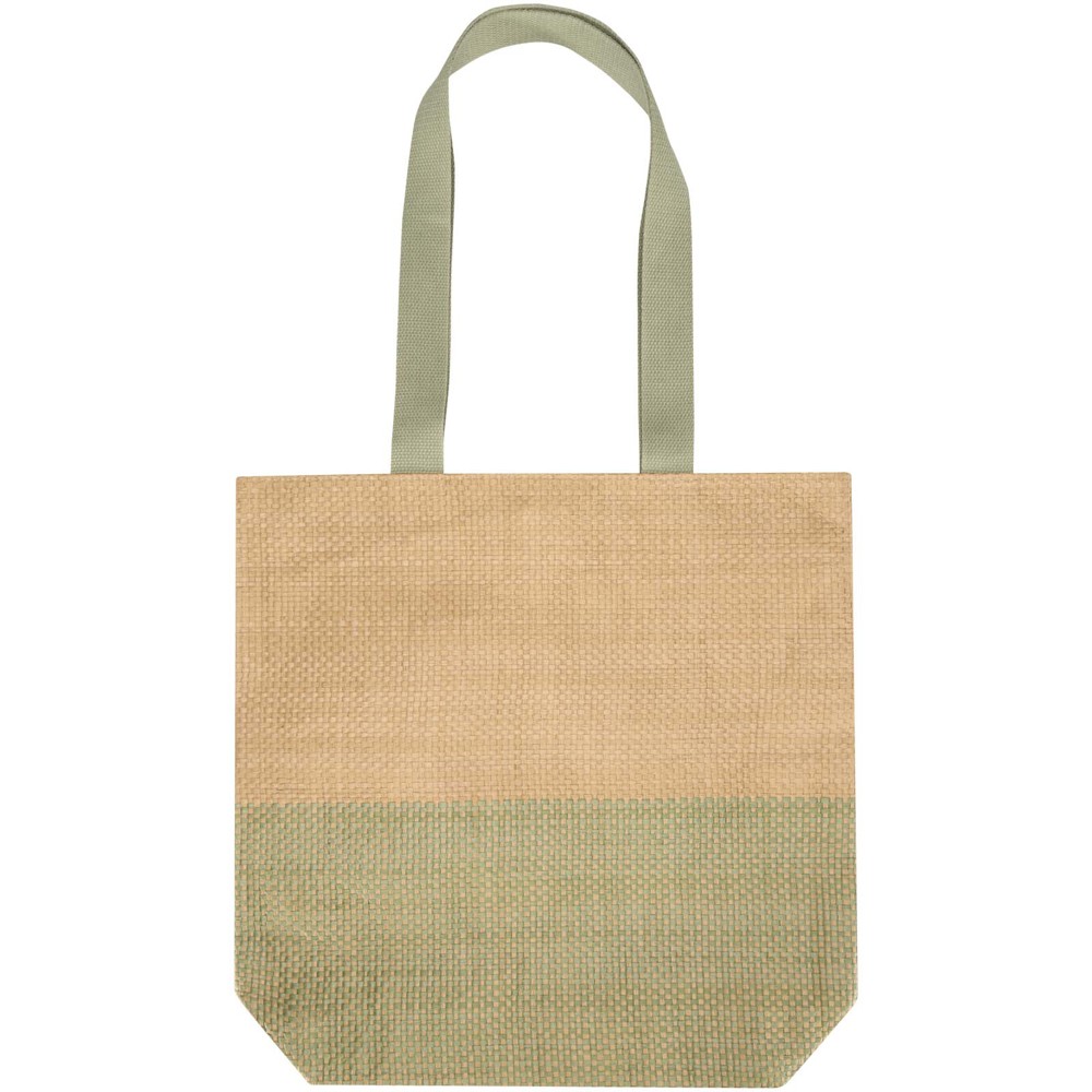 Sac fourre-tout en papier paille Rhythm, 10 L Vert bruyère