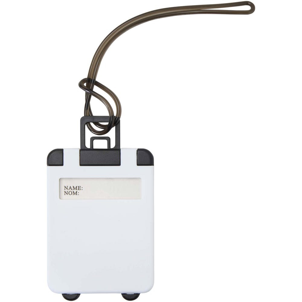 Étiquette à bagage Traveler blanc