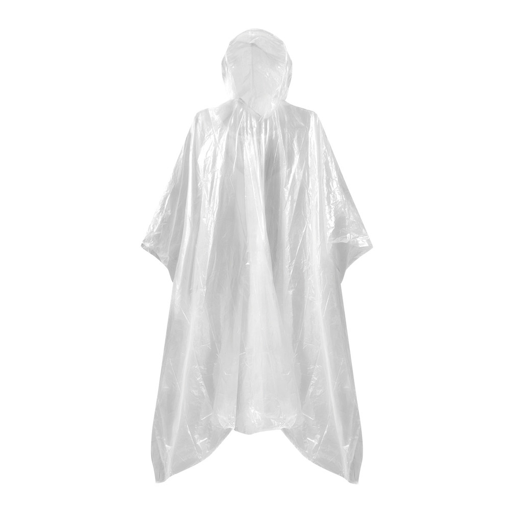 Poncho de pluie blanc-transparent Mousqueton bleu