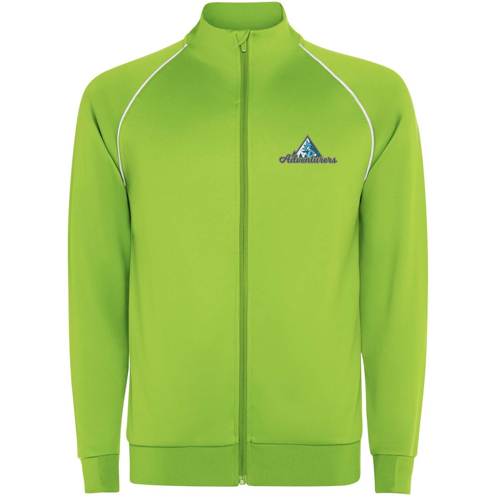 Valier Herren Sweatshirt mit durchgehendem Reissverschluss fluorgrün