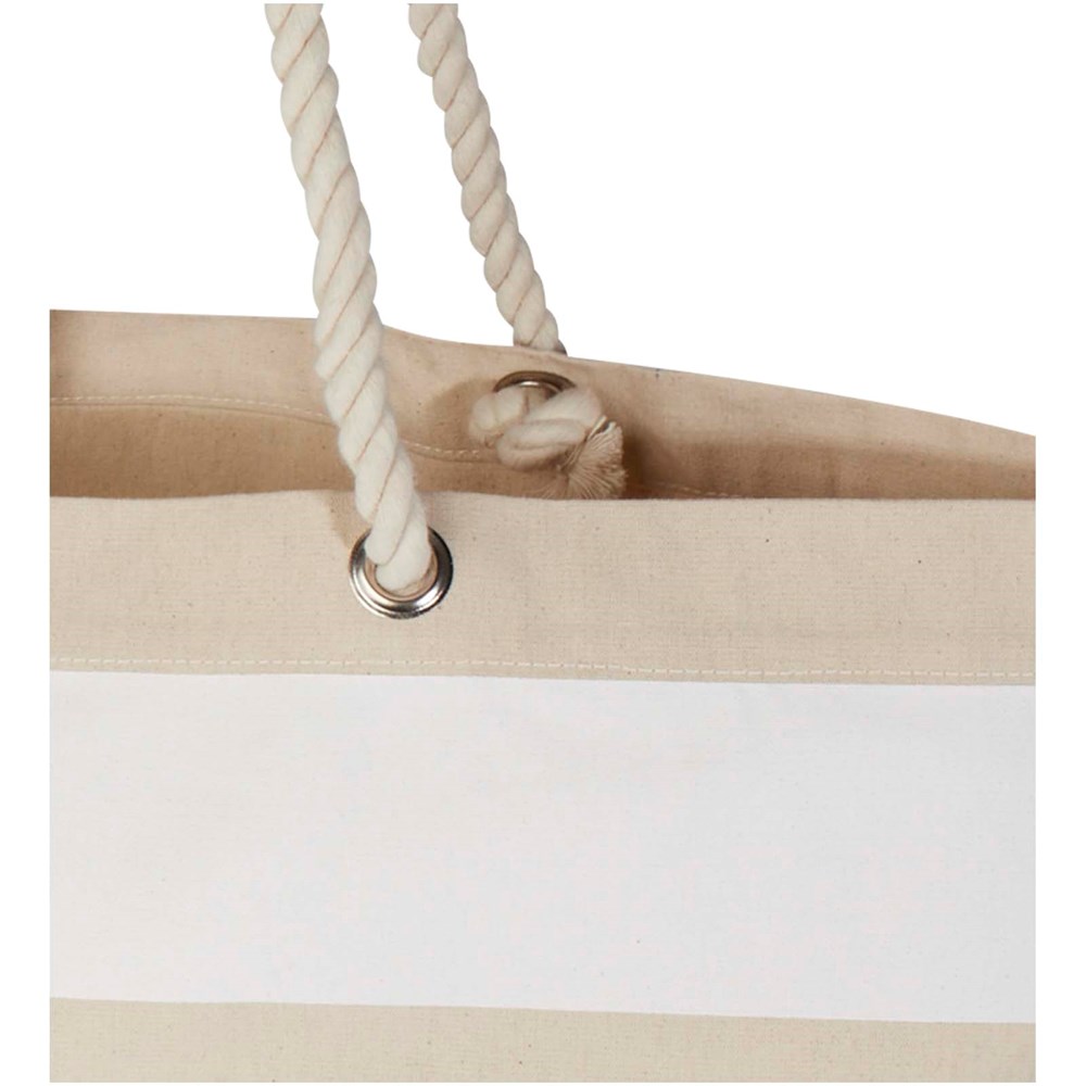Florida 270 g/m² Strandtragetasche aus recyceltem GRS-Material natur, weiss