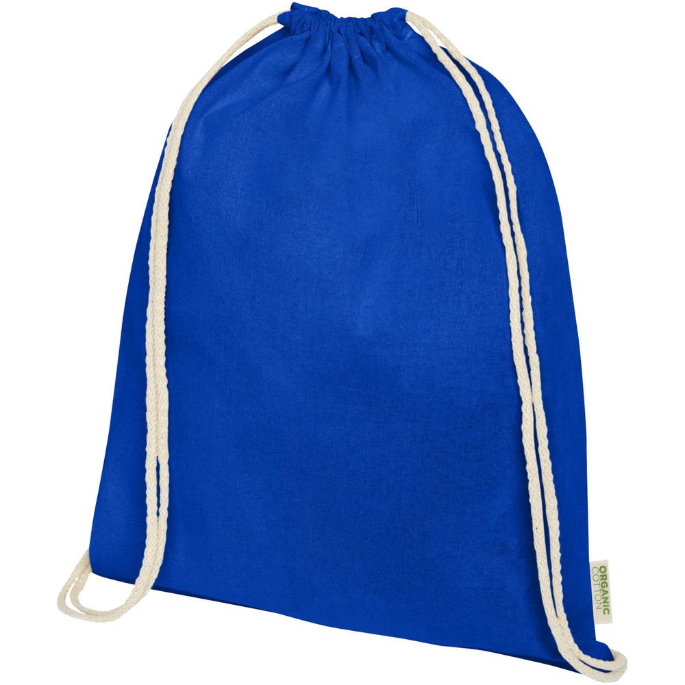 Sac refermable à cordon Odisha de 5 L bio certifié OCS 140 g/m² bleu roi