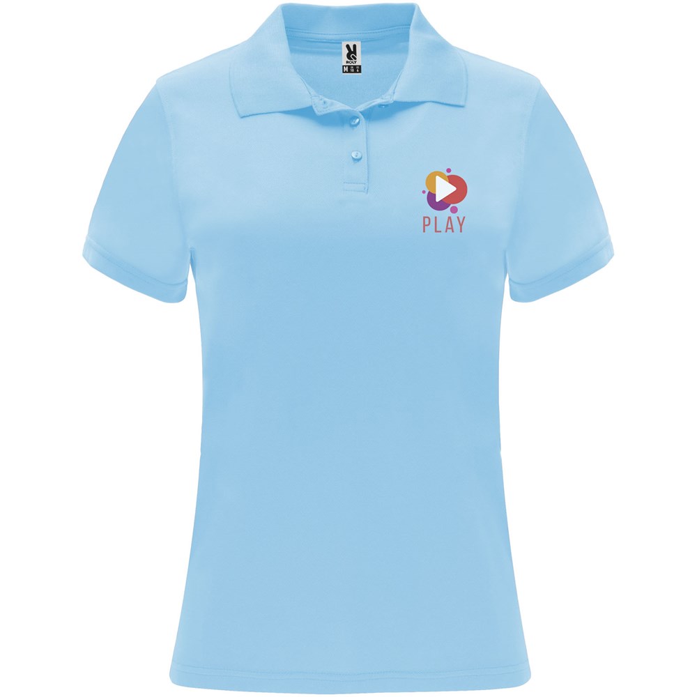 Polo sport Monzha à manches courtes pour femme Bleu ciel