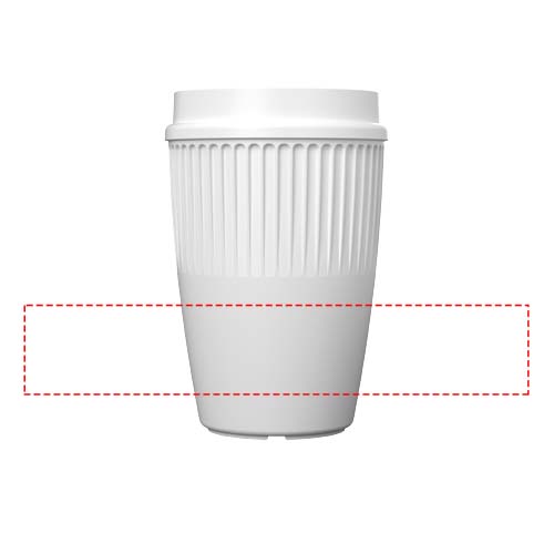 Gobelet Cirrus POP de 350 ml avec couvercle 360° Blanc