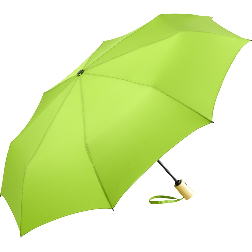 Taschenschirm FARE waterSAVE® ÖkoBrella Holzgriff hellgrün