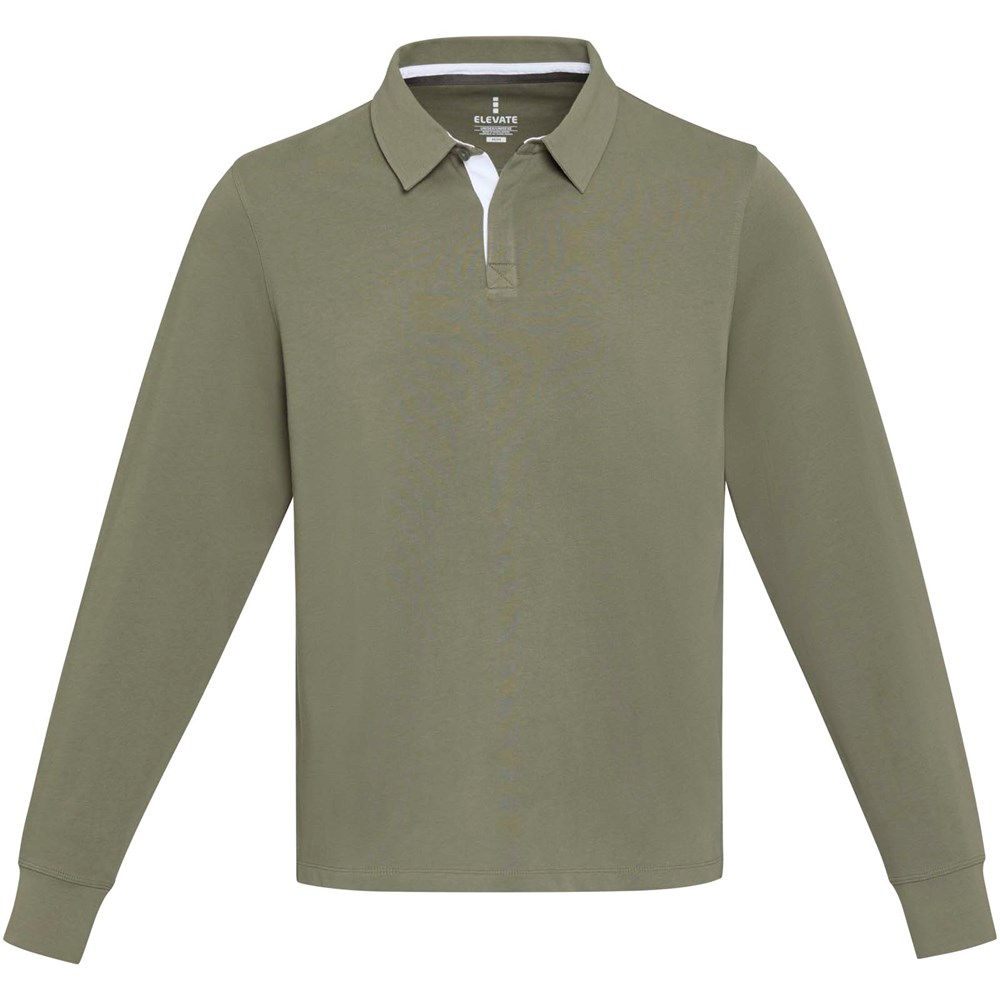 Sweatshirt de rugbyen coton organique Clyde unisexe Vert