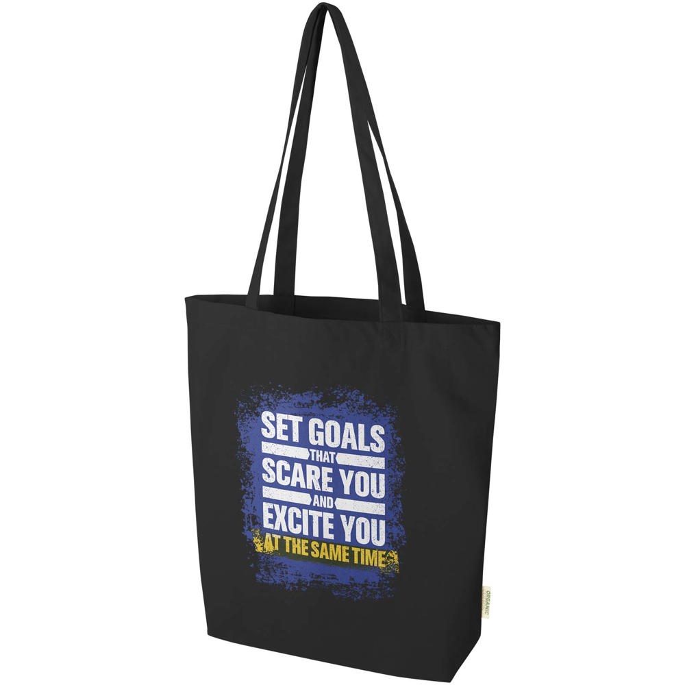 Sac shopping Odisha de 10 L bio certifié OCS 270 g/m² noir