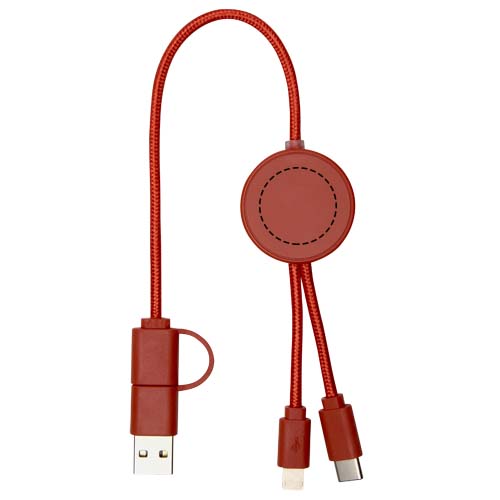Câble 5 en 1 Citala en plastique recyclé de 30 cm pour la synchronisation des données et la charge rapide de 27 W Brick