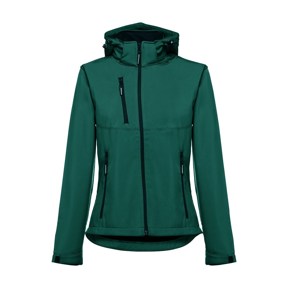 THC ZAGREB WOMEN Gürtel-Softshell-Jacke für Damen dunkelgrün