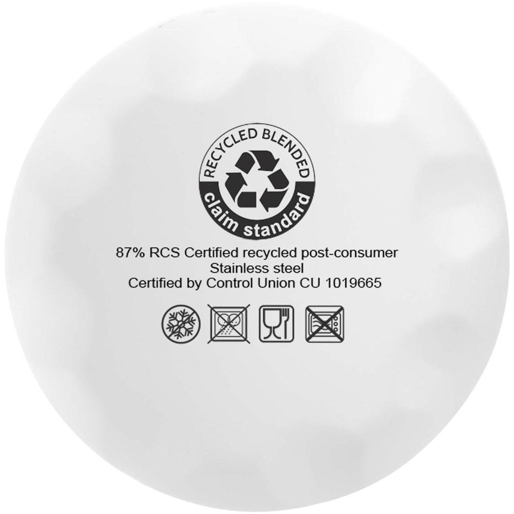 Bouteille isotherme sous vide Cove de 500 ml en cuivre et acier inoxydable recyclé certifié RCS  Blanc