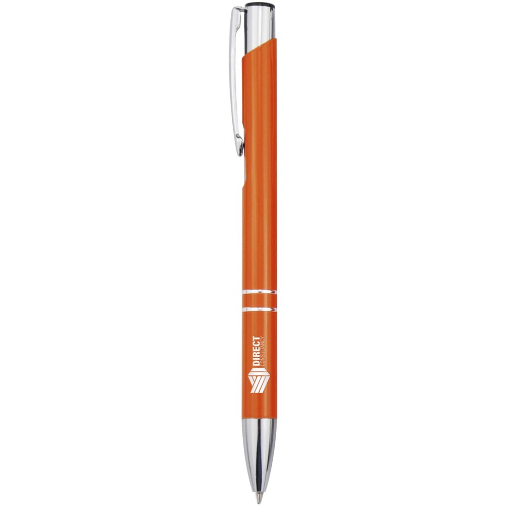 Moneta Kugelschreiber aus recyceltem Aluminium (blaue Mine) Orange