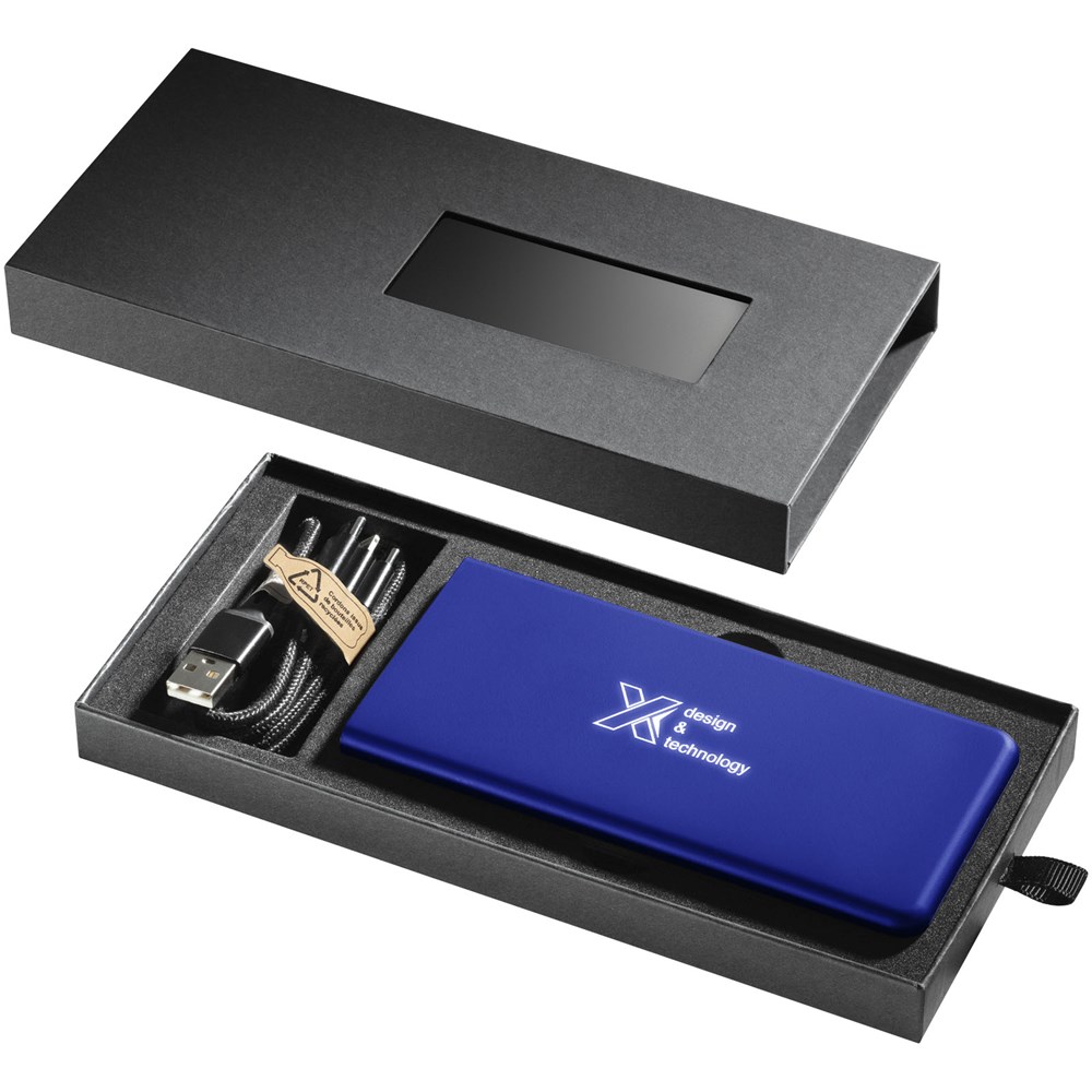 SCX.design P15 5000 mAh Powerbank mit Leuchtlogo Reflex blue