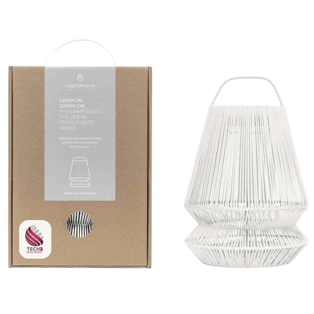 Abat jour portable recyclé Originalhome Lampion gris clair
