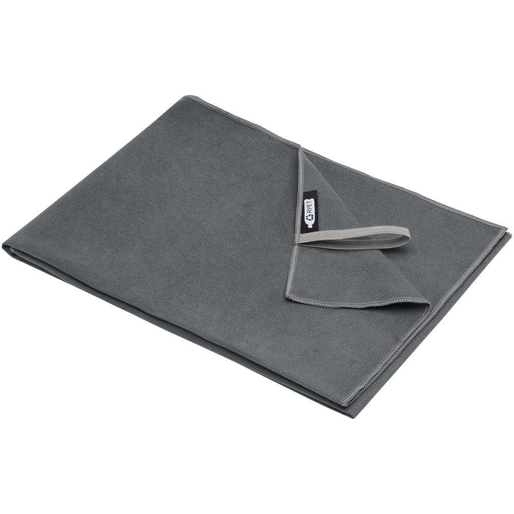 Serviette Pieter certifiée GRS ultra-légère et à séchage rapide 50 x 100 cm Gris