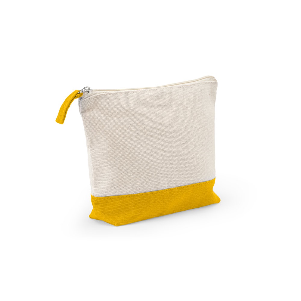 DAPHNE Trousse à cosmétiques 100 % coton (340 g/m²) bicolore jaune