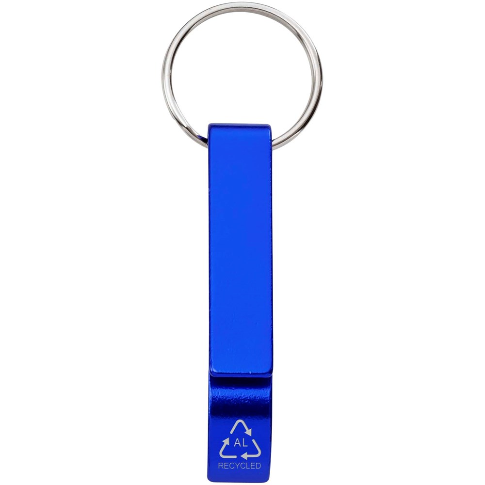 Tao Schlüsselanhänger mit Flaschen- und Dosenöffner aus recyceltem RCS Aluminium royalblau