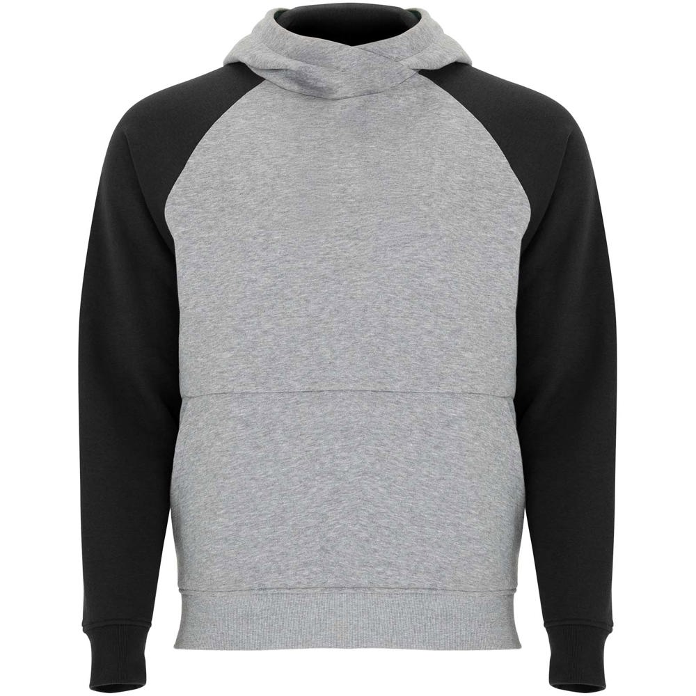 Badet zweifarbiger Kapuzenpullover für Kinder heather grau, schwarz