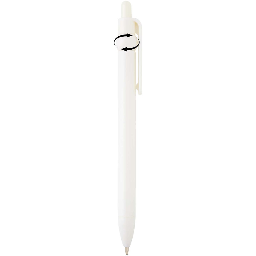Stylo bille Fidget en plastique recyclé (encre noire) Blanc