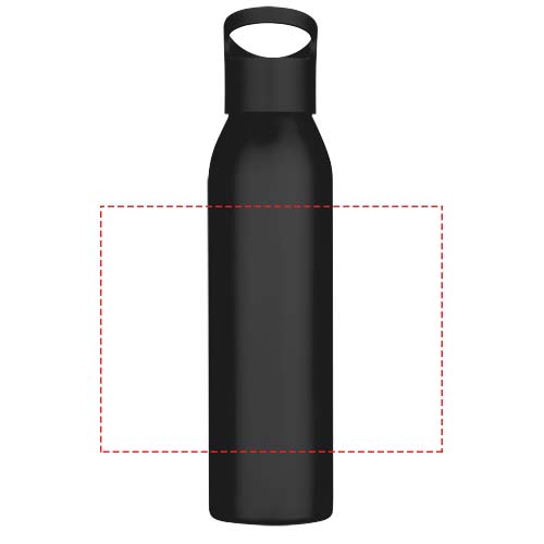 Bouteille d’eau Sky de 650 ml en acier inoxydable recyclé certifié RCS à simple paroi Noir
