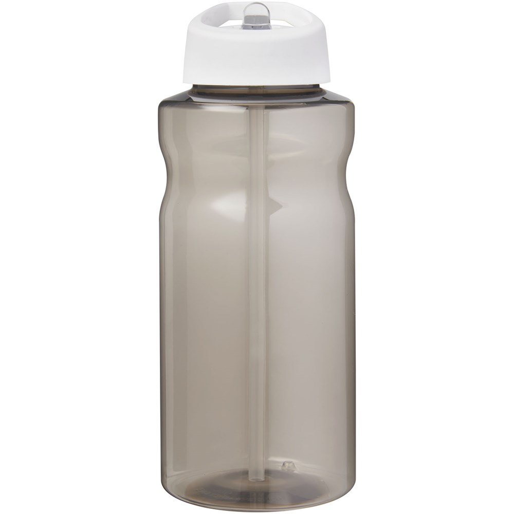 H2O Active® Eco Big Base 1L Sportflasche mit Ausgussdeckel kohle, weiss
