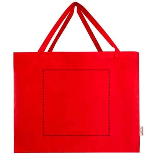Odessa 220 g/m² Baumwoll Tragetasche aus GRS recycelter Baumwolle 40L rot