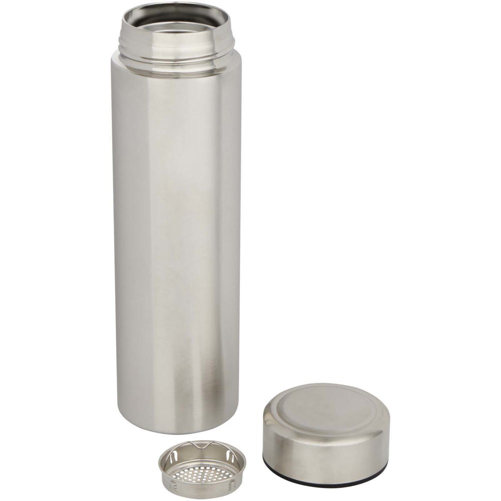 Gourde Taylor en acier inoxydable à double paroi de 450 ml avec filtre à thé Argent mat