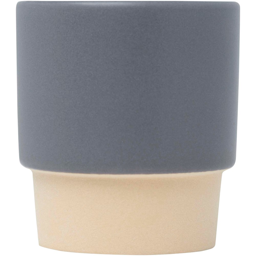 Olympia 130 ml stapelbarer Expresso Becher mit Tonboden Grau