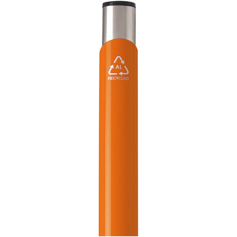Moneta Kugelschreiber aus recyceltem Aluminium (blaue Mine) Orange