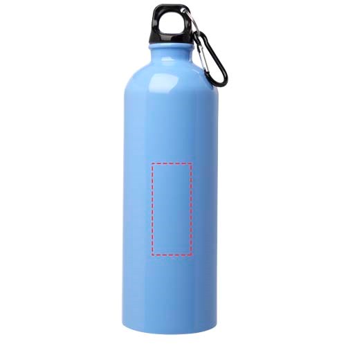 Bouteille d'eau Oregon de 750 ml simple paroi en acier recyclé certifié RCS avec mousqueton Cloud Blue
