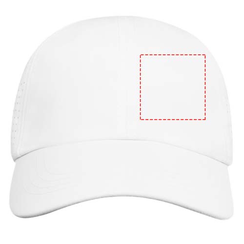 Casquette 6 panneaux Mica GRS recyclée ajustée Blanc