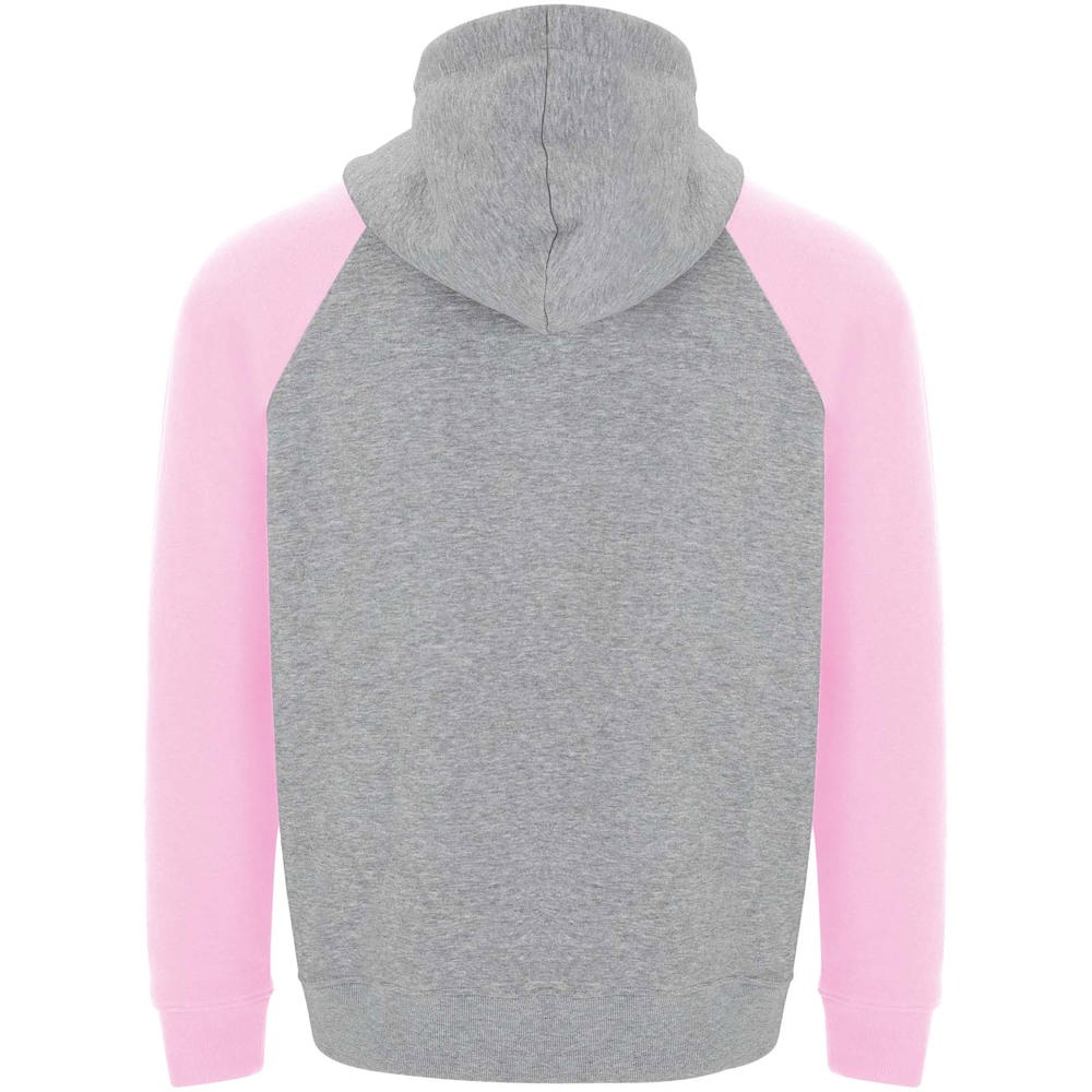 Badet zweifarbiger Kapuzenpullover für Kinder heather grau, hellrosa