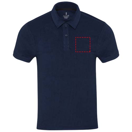 Polo Akoya unisexe en tissu éponge recyclé Marine