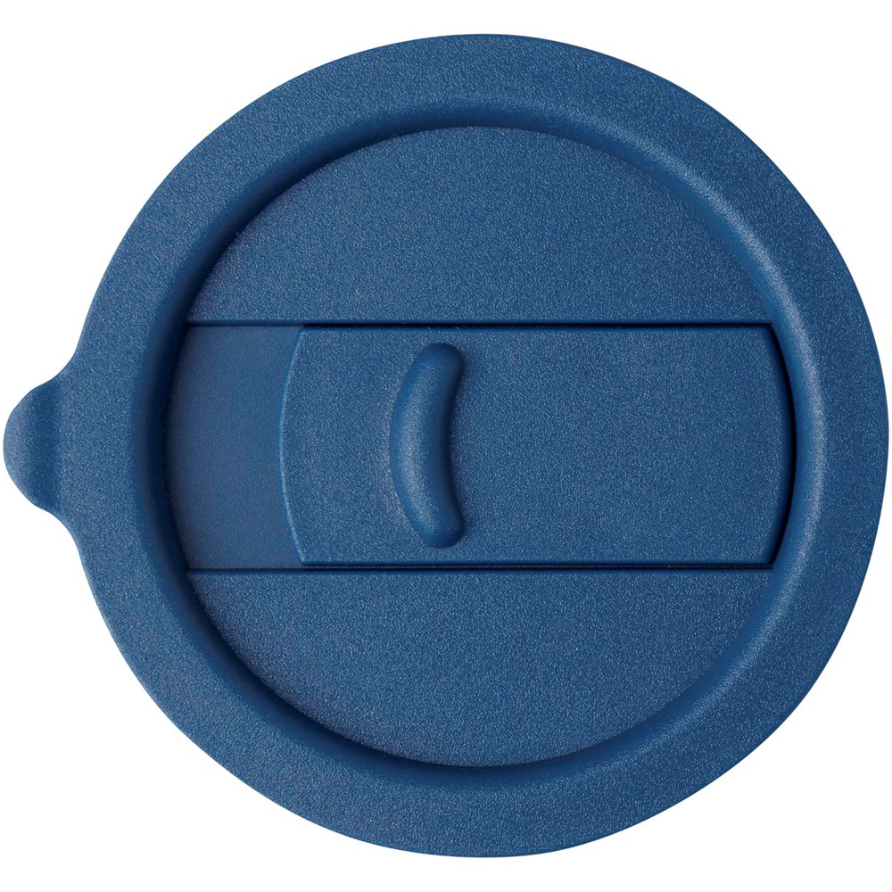 Java 330 ml Keramikbecher mit Silikonhülle und Kunststoffdeckel Blau