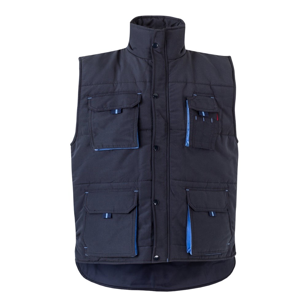 VL NERGAL Steppweste, zweifarbig, mit mehreren Taschen (120g/m²), aus Polyester (100%) Marineblau, Hellblau