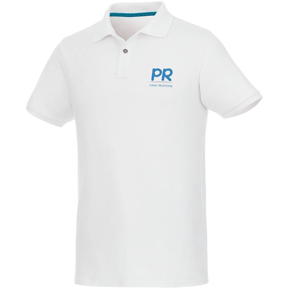 Beryl Poloshirt aus Bio-Recyclingmaterial für Herren weiss
